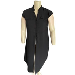 Scapa Lauren Pelle Black Zippered Tunic Size Large